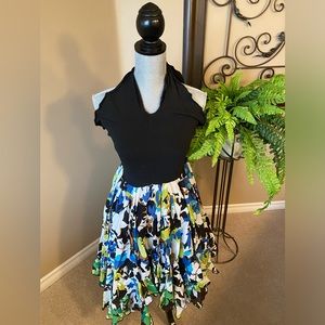 Caribbean styled dress.  Designed by famous Barbados designer Simon Foster.